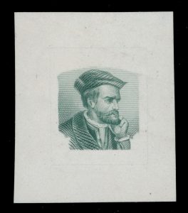 Lot 120, Canada Jacques Cartier engraved vignette in dark green on glazed paper, sold for C$531