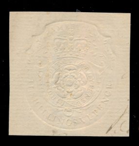 Lot 359, 1765 2sh6d America embossed revenue stamp, sold for C$767